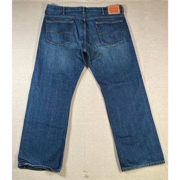 Levis 569 Jeans Mens 38x30 Blue Loose Straight Baggy Fit Dark Denim - Picture 3 of 9